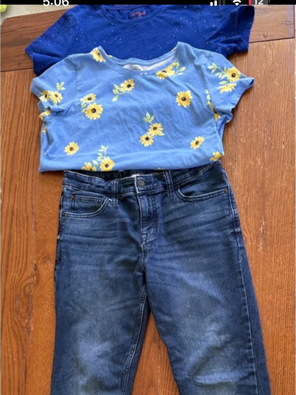 Bundle of Girls size 14 Cat & Jack jeans and tops